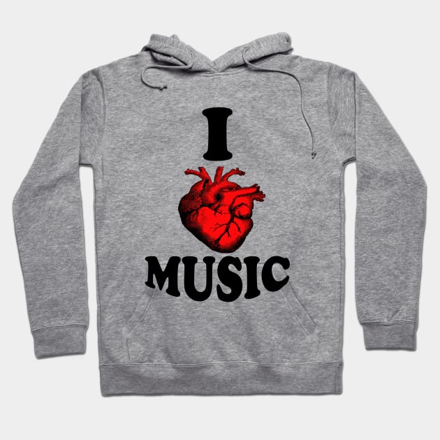 I Love/Heart Music Hoodie by LuxuryDepot